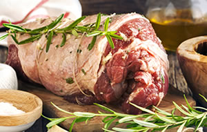 Boneless Leg of Alberta Lamb Rolled with Fresh Herbs and Lemon