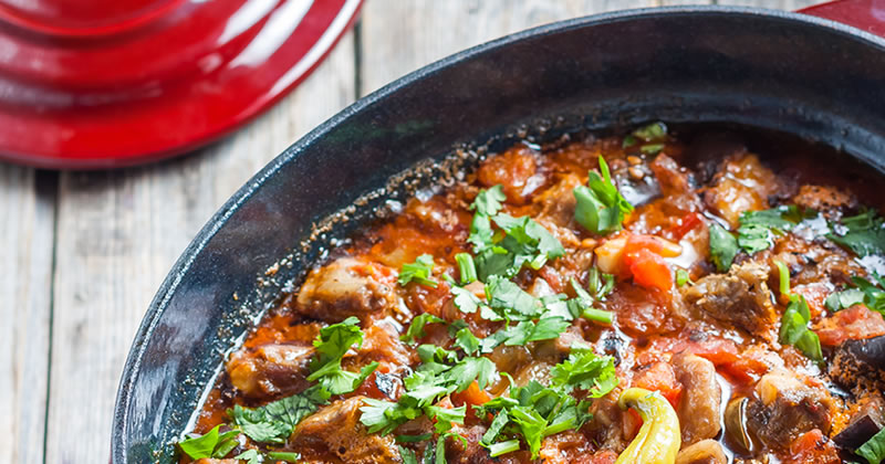 Aubergine, Bean & Lamb Casserole